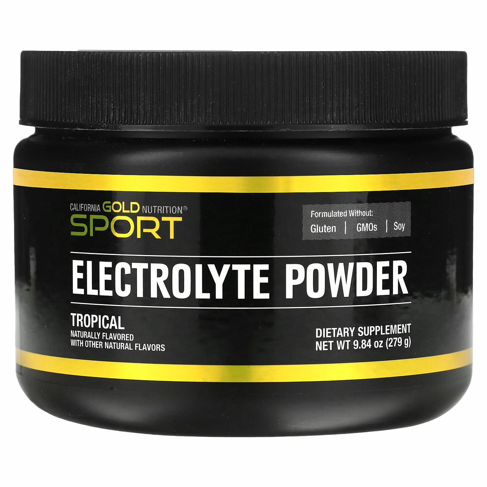 California Gold Nutrition, Sport, электролитный напиток / электролиты в порошке, со вкусом натуральных тропических фруктов, 279 г