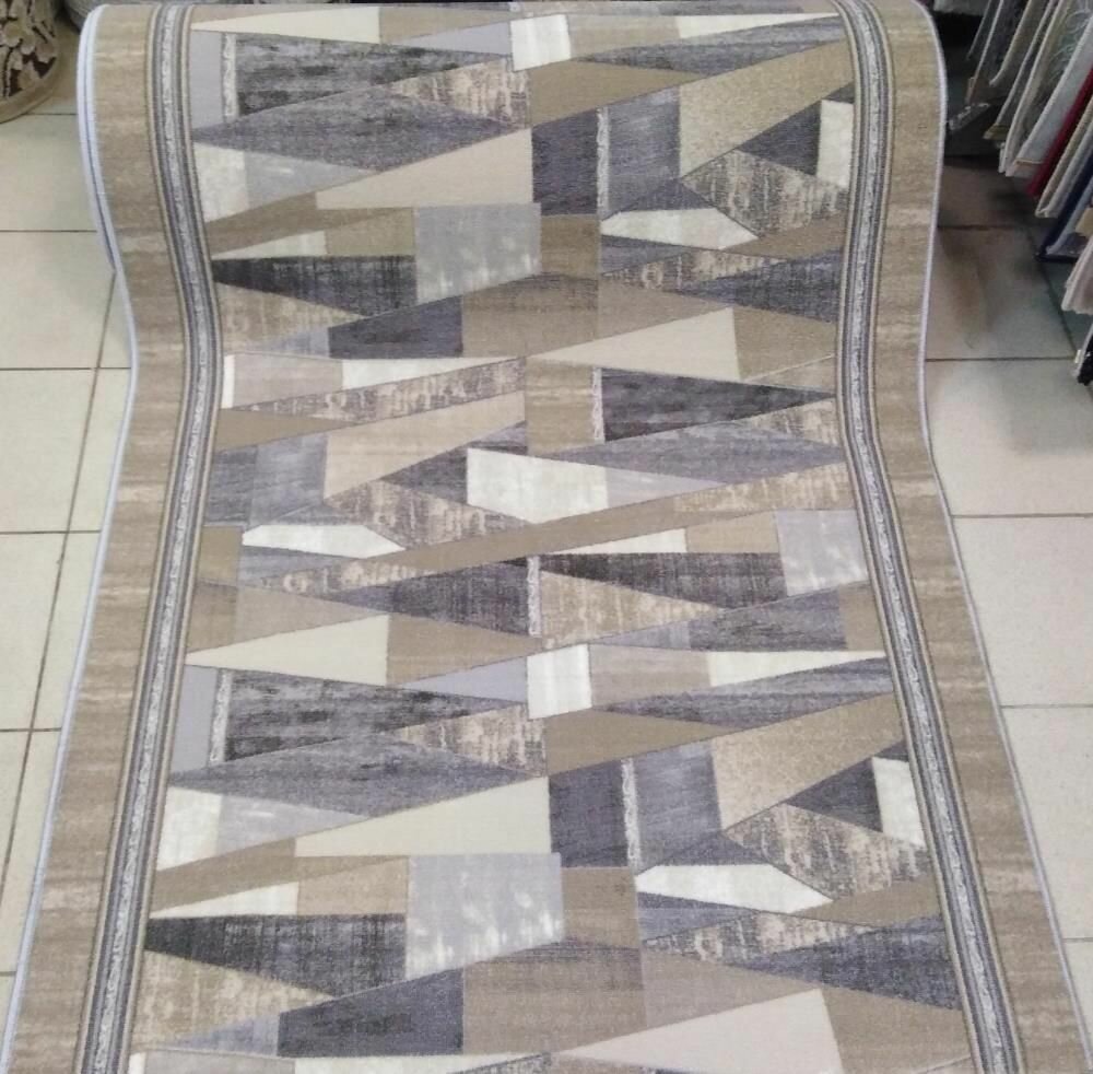 Ковровая дорожка Print p2660/a2r/124 цвет Серый 12 м на 3 м