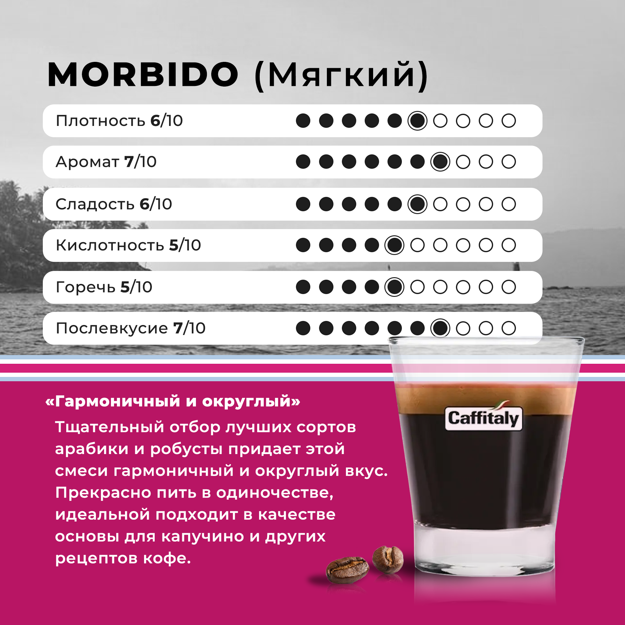 Кофе в капсулах Caffitaly System Ecaffe Morbido, 10 капсул, для Paulig, Luna S32, Maia S33, Tchibo, Cafissimo — фото 1