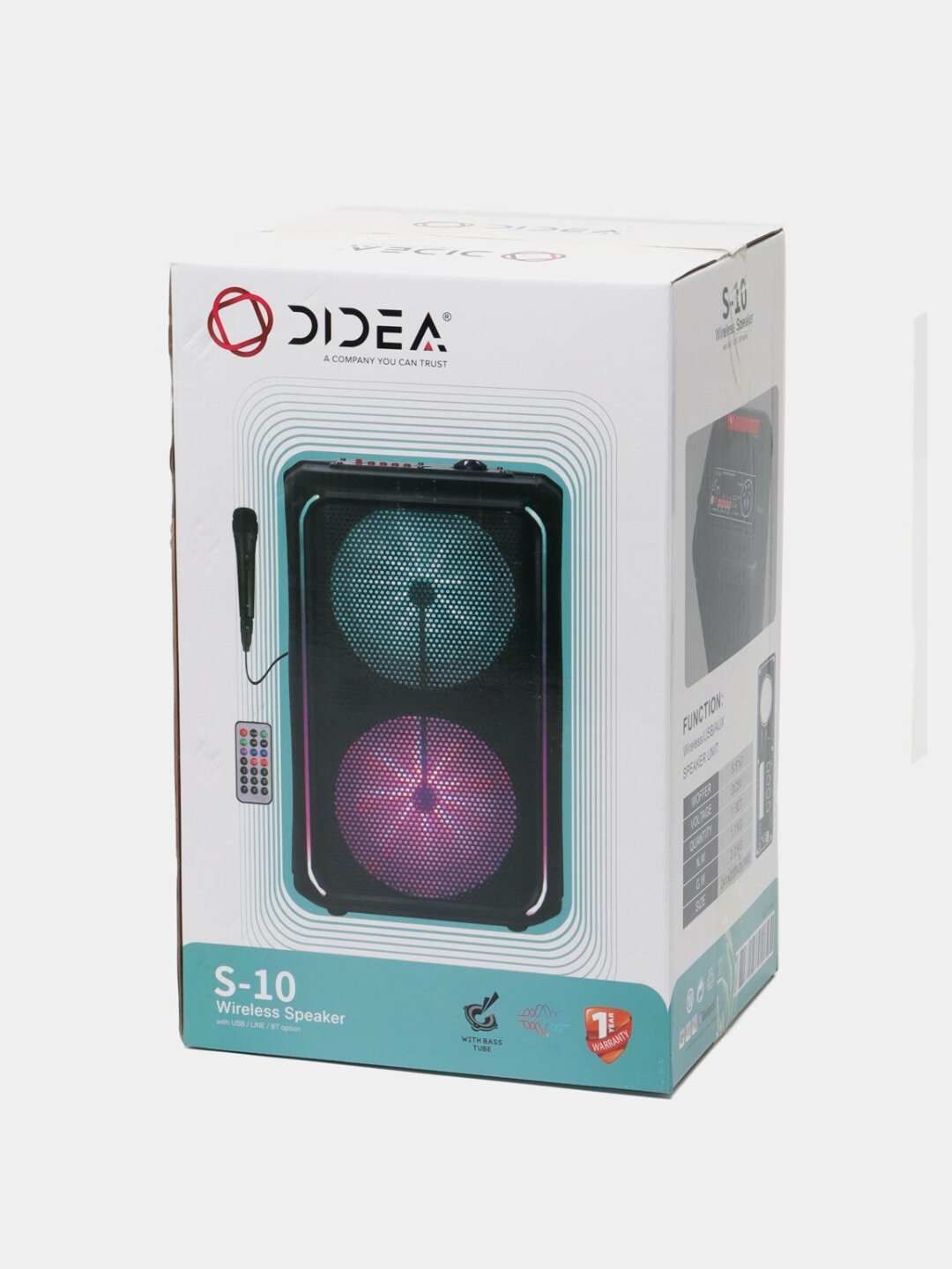 Портативная беспроводная Bluetooth колонка Didea S10, с микрофоном и пультом управления