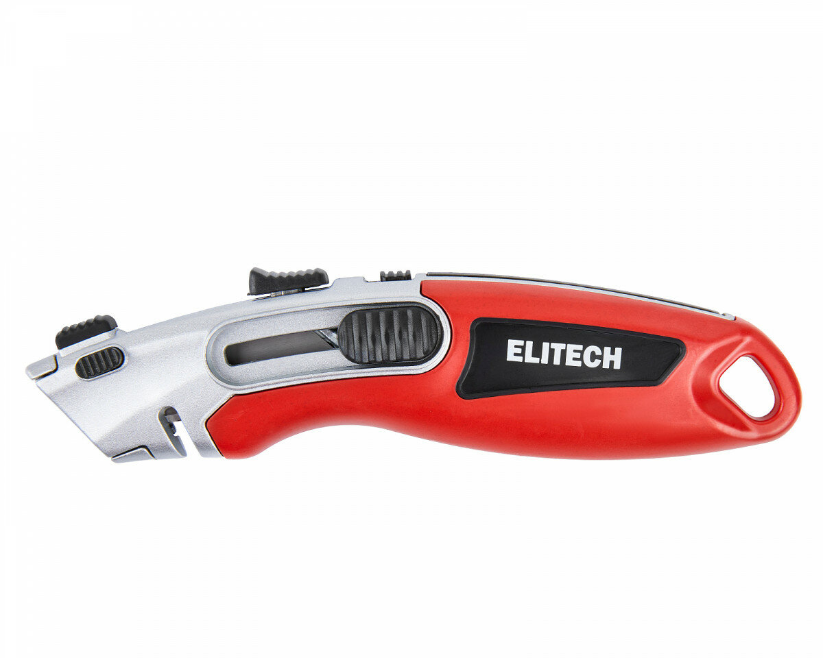Нож строительный Elitech 410601, трапециевидное лезвие