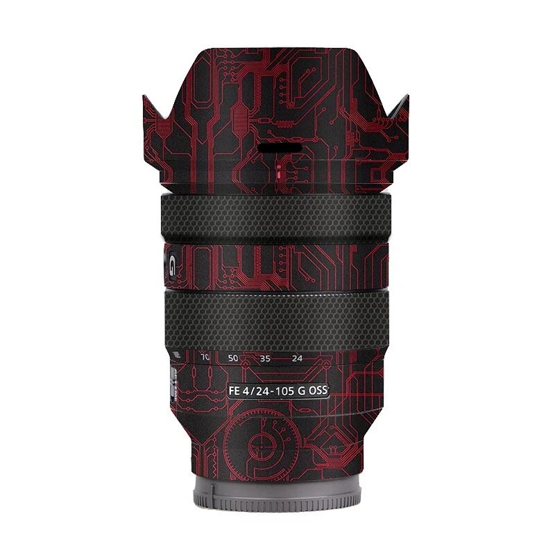 Виниловая наклейка для объектива Sony 24-105 мм f4 g oss, Fantasy Red