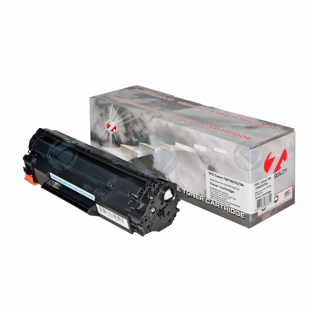 Тонер картридж 7Q C-728, 726, CE278A для HP LJ P1560 и Canon MF4410, LBP6200 (Чёрный, 2100 стр), универсальный