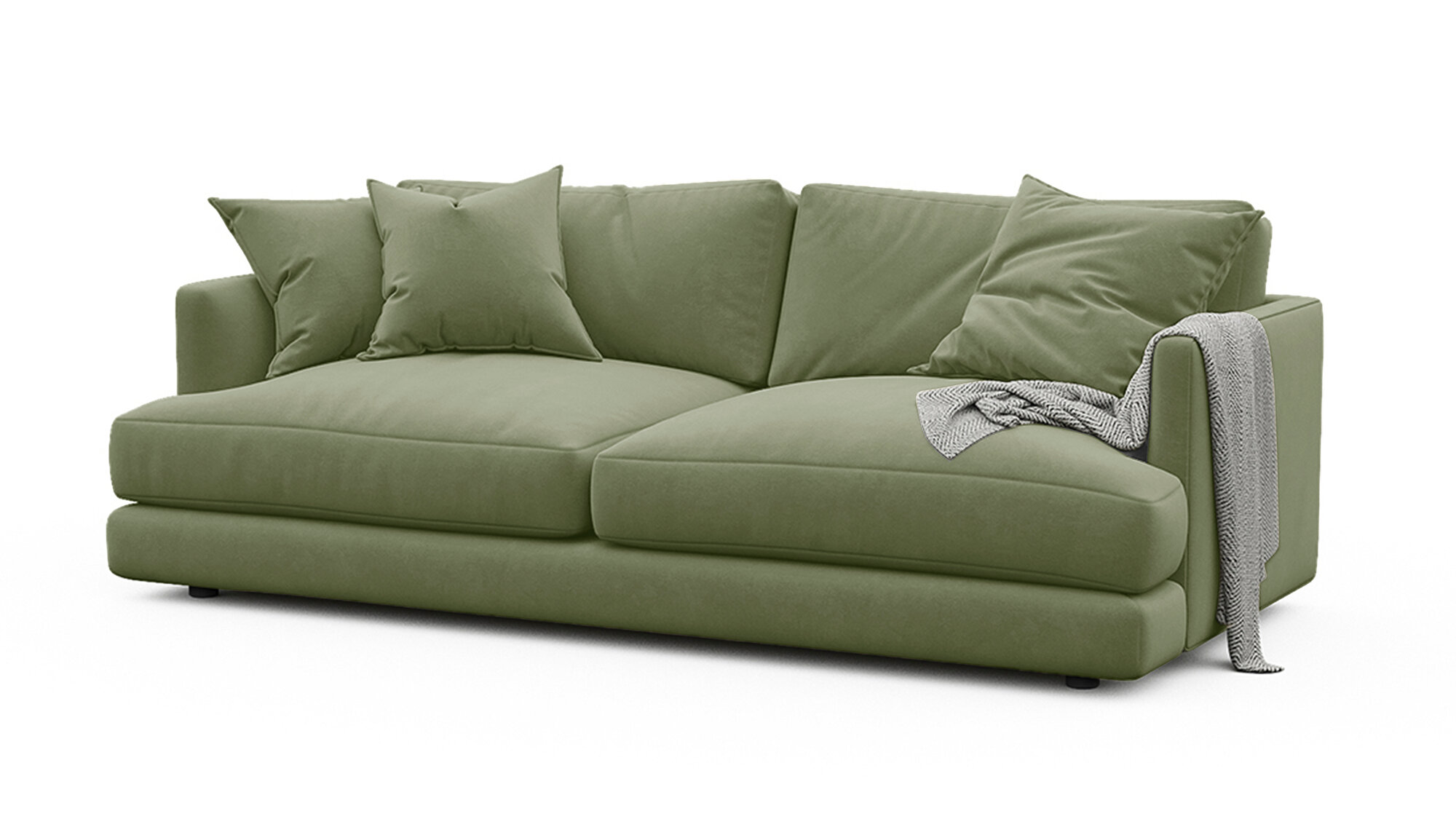 Диван DiHall Ибица Velutto 30, прямой, механизм еврокнижка, 215x115х95 см — фото 1