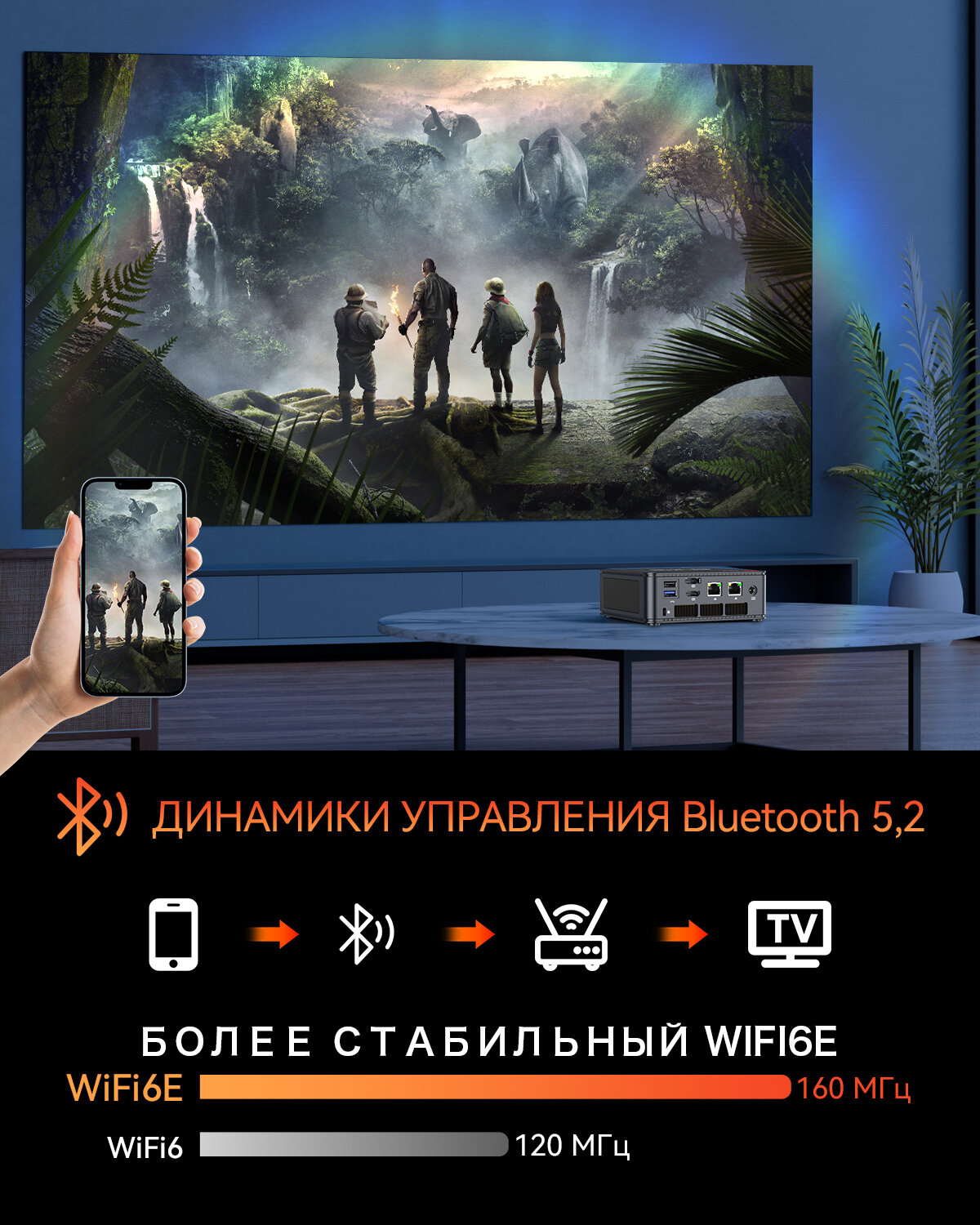 Мини ПК GMKtec M6, AMD R5 6600H, RAM 16ГБ, ROM 1024ГБ SSD, AMD Radeon Graphics, Win11 Pro, type-c full function, серый — фото 1