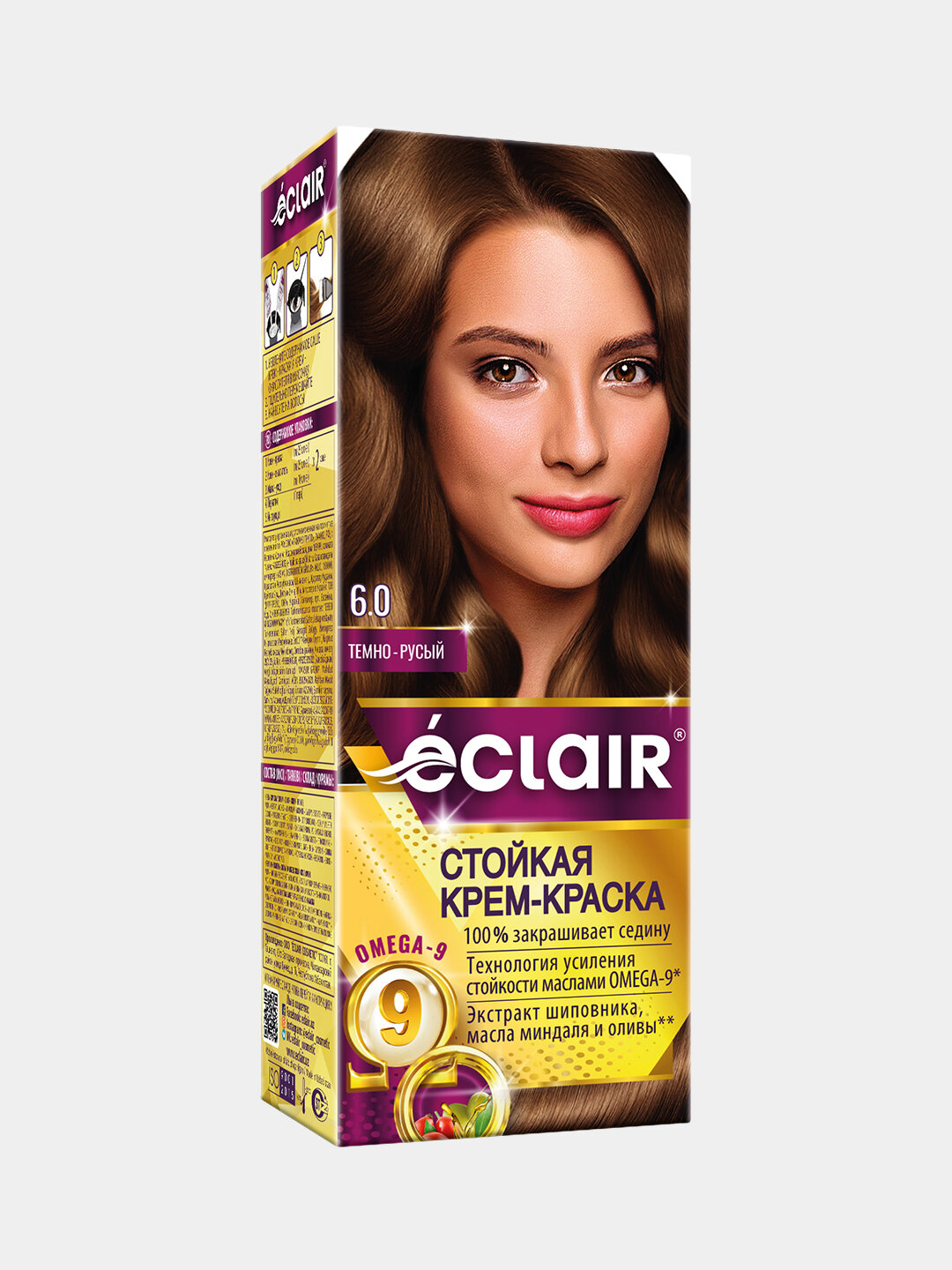 Краска для волос Eclair "Темно-русый" 6.0