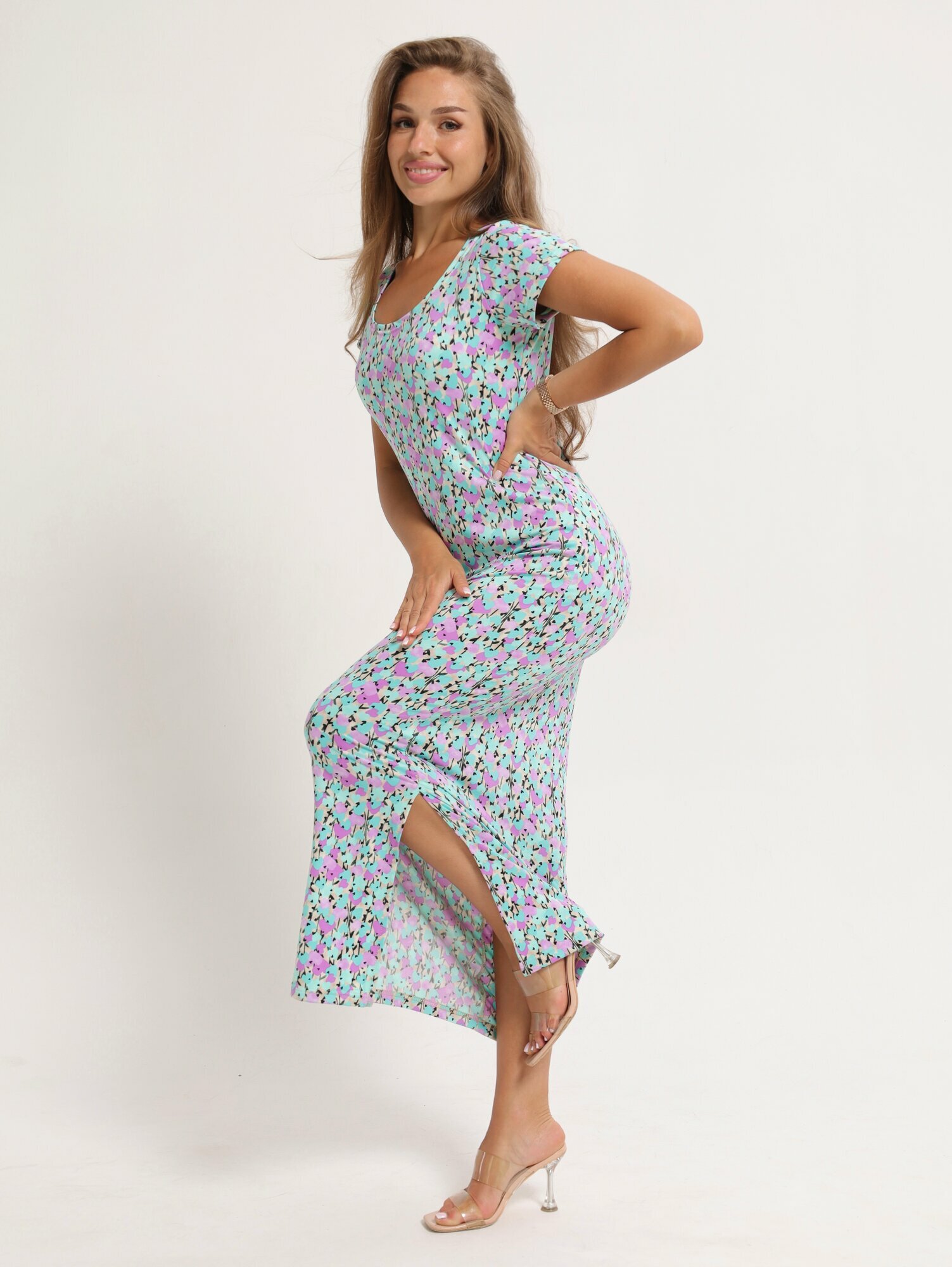 Платье BUY-TEX.RU женское вечернее, размер 46, мультиколор — фото 1