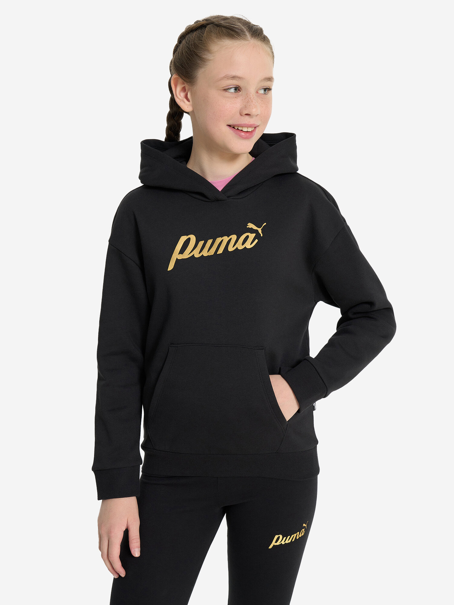 Худи PUMA, размер 164, черный — фото 1