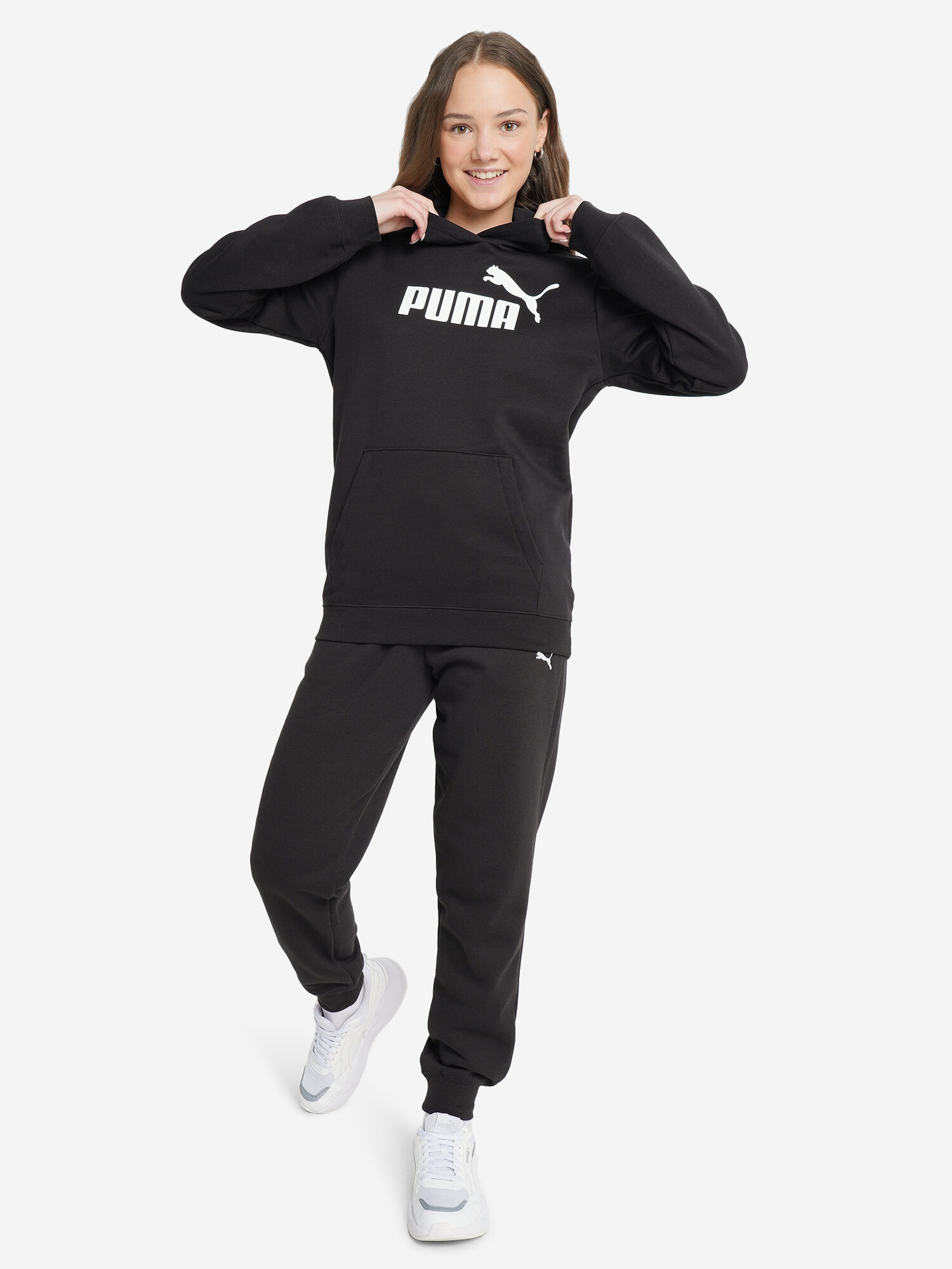 Худи PUMA, размер 164, черный — фото 1