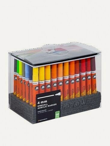 Изображение товара Набор акриловых маркеров Molotow One4all 227HS 4 мм Compete-Set 74 штуки