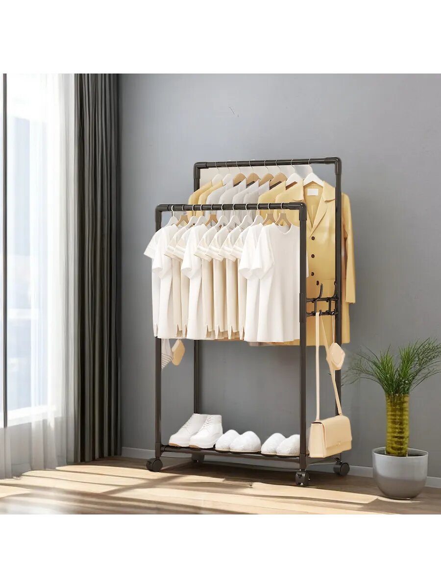 Вешалка для одежды с двойной штангой