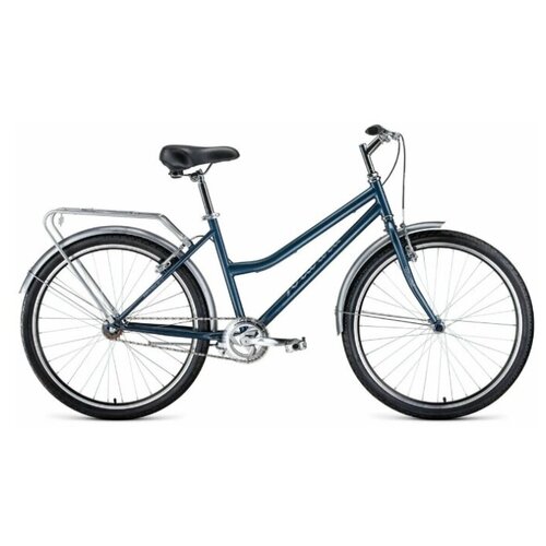 Городской велосипед FORWARD Barcelona 26 1.0 2021, серый/бежевый, рама 17