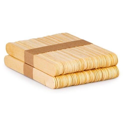 Ecosugaring Шпатели деревянные 200 г 100 шт. натуральный гладкие шпатели высокого качества для депиляции от eva