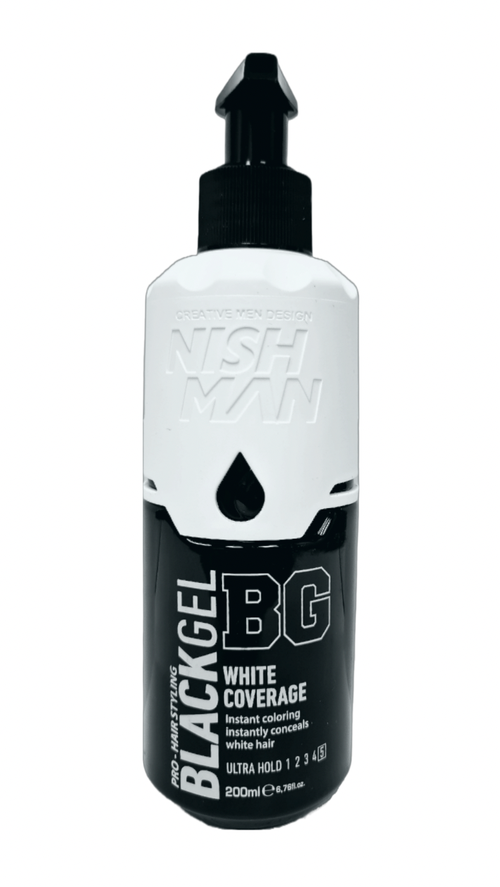 Гель для волос NISHMAN Ultra Hold Hair STYLING 5 BG BLACK GEL (WHITE COVERAGE)