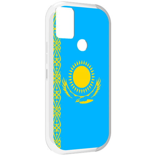 Чехол MyPads флаг Казахстана-1 для UMIDIGI A9 задняя-панель-накладка-бампер