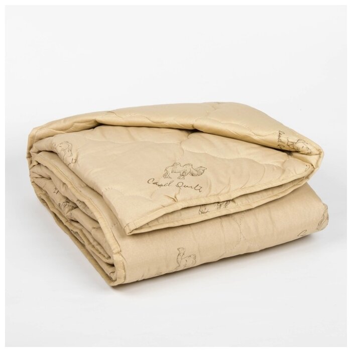 Одеяло всесезонное Адамас "Верблюжья шерсть", 200*220+/-5 см, 300 гр/м2, чехол полиэстер