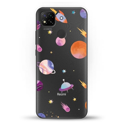 фото Силиконовый чехол узор из планет на xiaomi redmi 9c andy & paul