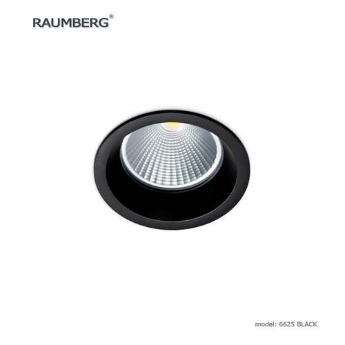 Встраиваемый неповоротный светильник RAUMBERG 6625 bk черный со встроенным светодиодным модулем