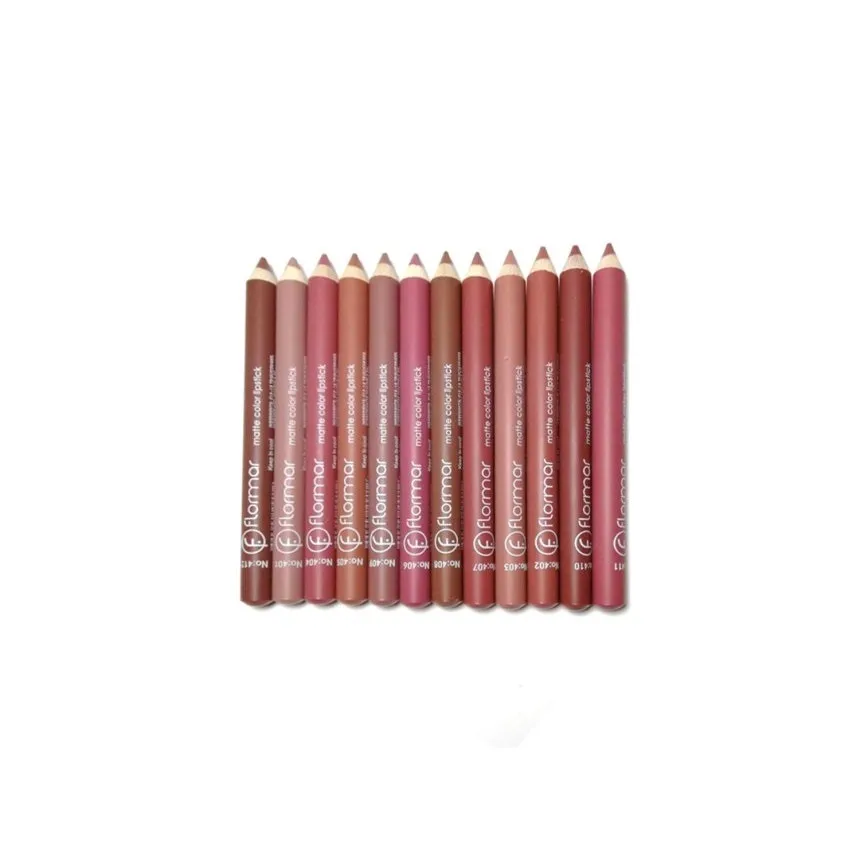 Косметические карандаши для губ Flormar с точилкой 12 шт