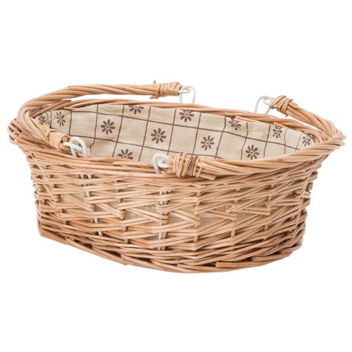 фото Корзина декоративная со складными ручками "ромашка", д290 ш210 в100, натуральный natural house