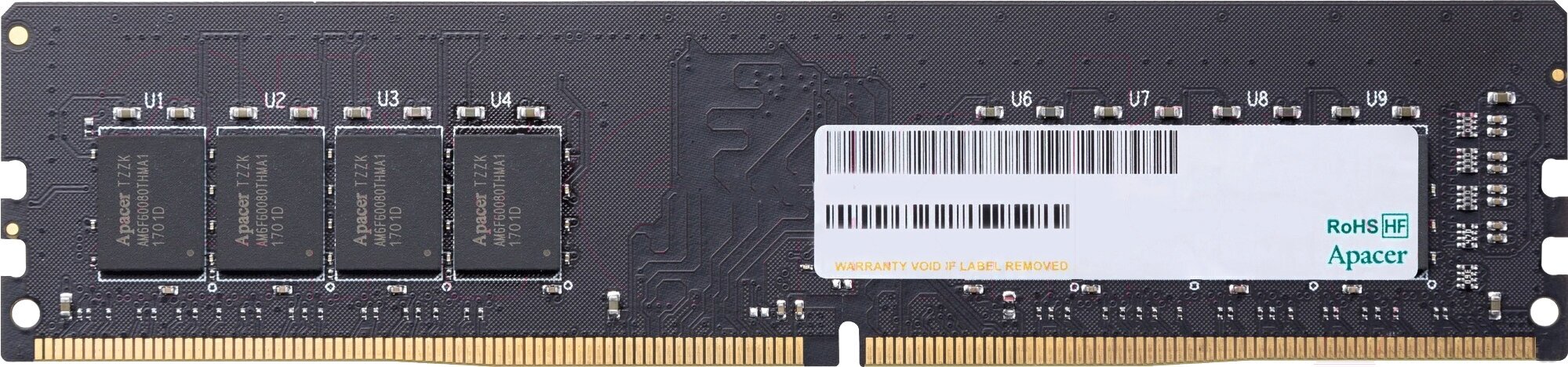 Оперативная память U-DIMM DDR4 Apacer 8Gb 3200MHz CL22 1024x8 EL.08G21.GSH - фотография № 7