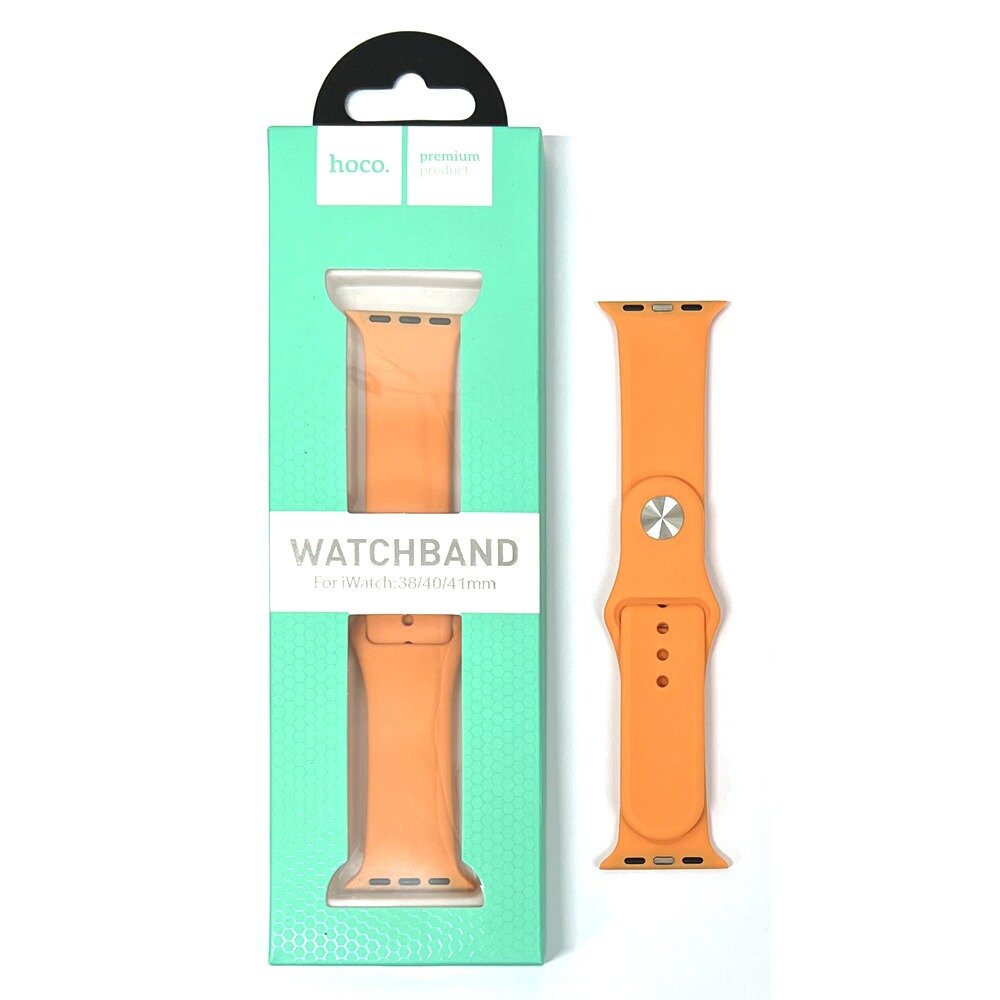 Ремешок для Apple Watch 42/44/45/49mm HOCO WA01 Flexible series classic sports силикон оранжевая календула (calendula)
