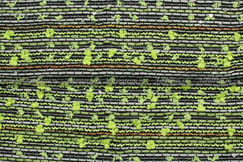 Ткань Chanel костюмно-плательная зеленоватый лайм с голографическим, зеркальным шнуром, ш140см, 0,5 м