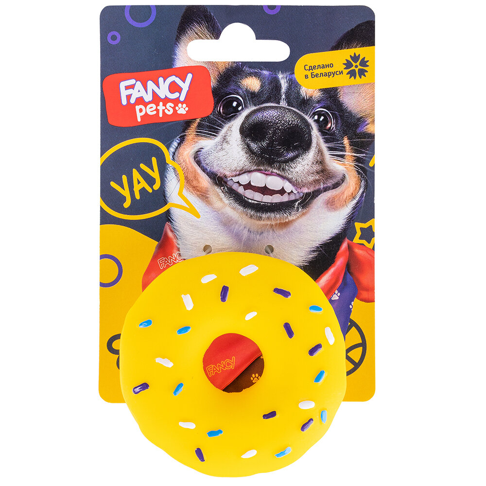 Игрушка для собак FANCY PETS "Пончик", 13 см - фотография № 1