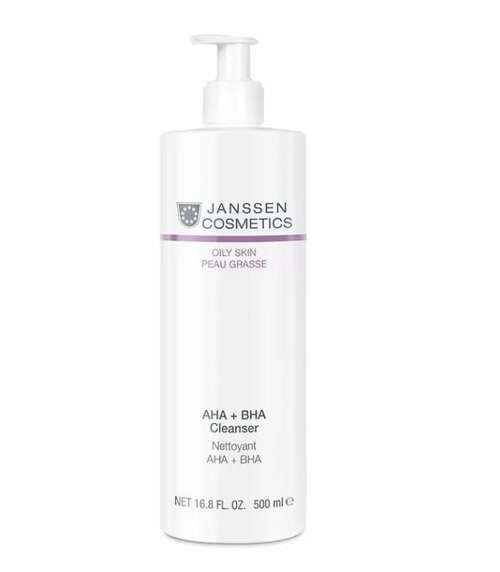 Janssen Cosmetics эмульсия очищающая AHA+BHA Cleanser, 500 мл