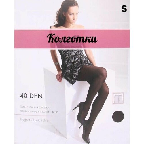 Колготки, 40 den, размер S, черный