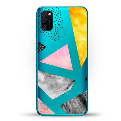 фото Силиконовый чехол мраморные треугольники на samsung galaxy m30s andy & paul