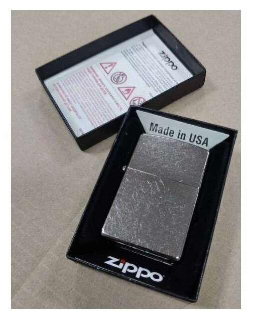 Набор Зажигалка ZIPPO Classic Street Chrome и Топливо 125 мл - фотография № 3