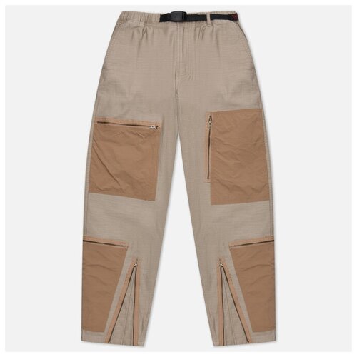 фото Мужские брюки gramicci back satin parachute бежевый, размер s
