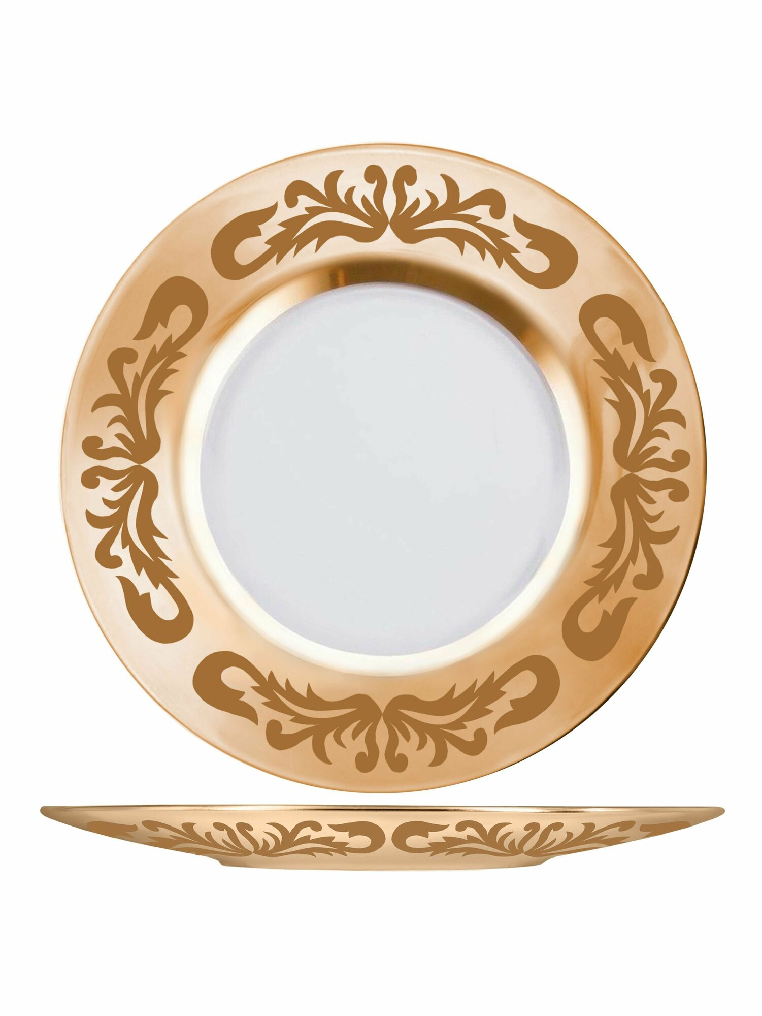 Тарелка обеденная, набор тарелок PROMSIZ "Русский узор" 26 см, 6 шт.