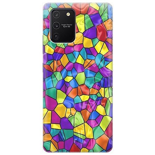 фото Ультратонкий силиконовый чехол-накладка для samsung galaxy s10 lite / a91 с принтом "яркая мозаика" gosso