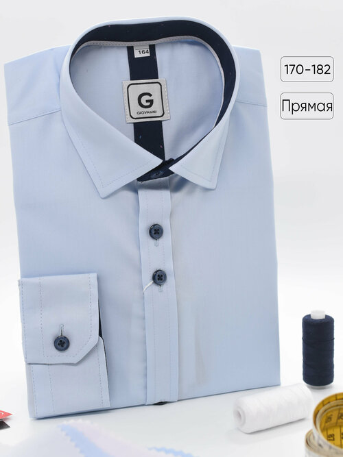 Школьная рубашка GIOVANNI, размер 170, голубой