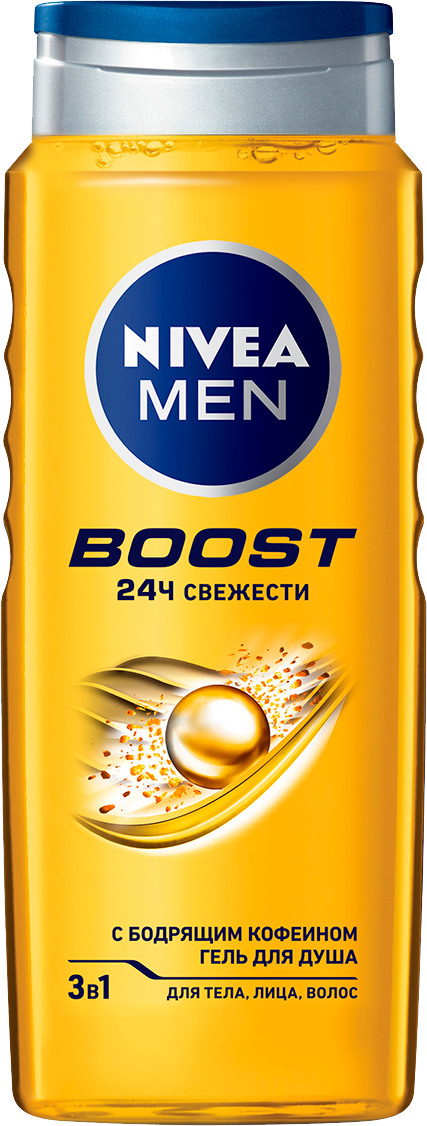 Гель для душа Nivea Men Boost 3в1