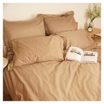 Комплект постельного белья Nicepoint Бронза Евро, Сатин, наволочки 50x70, 70x70 - изображение