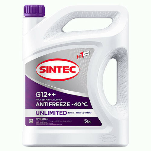 Антифриз Sintec UNLIMITED G12 ++ violet -40 5кг (990566/803584)