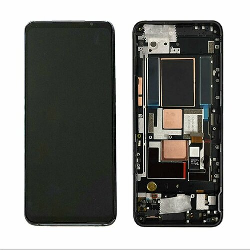 Дисплей (экран) для ASUS ROG Phone 5 с рамкой ZS673KS Оригинал Amoled touch screen for asus rog phone 5 zs673ks 6 78 lcd display front glass outer panel repair repalce parts