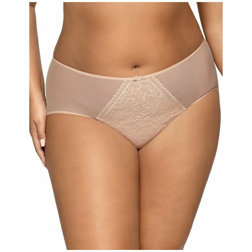 фото Трусики-бразилиана с кружевной вставкой по центру, ava, бежевый, s ava lingerie
