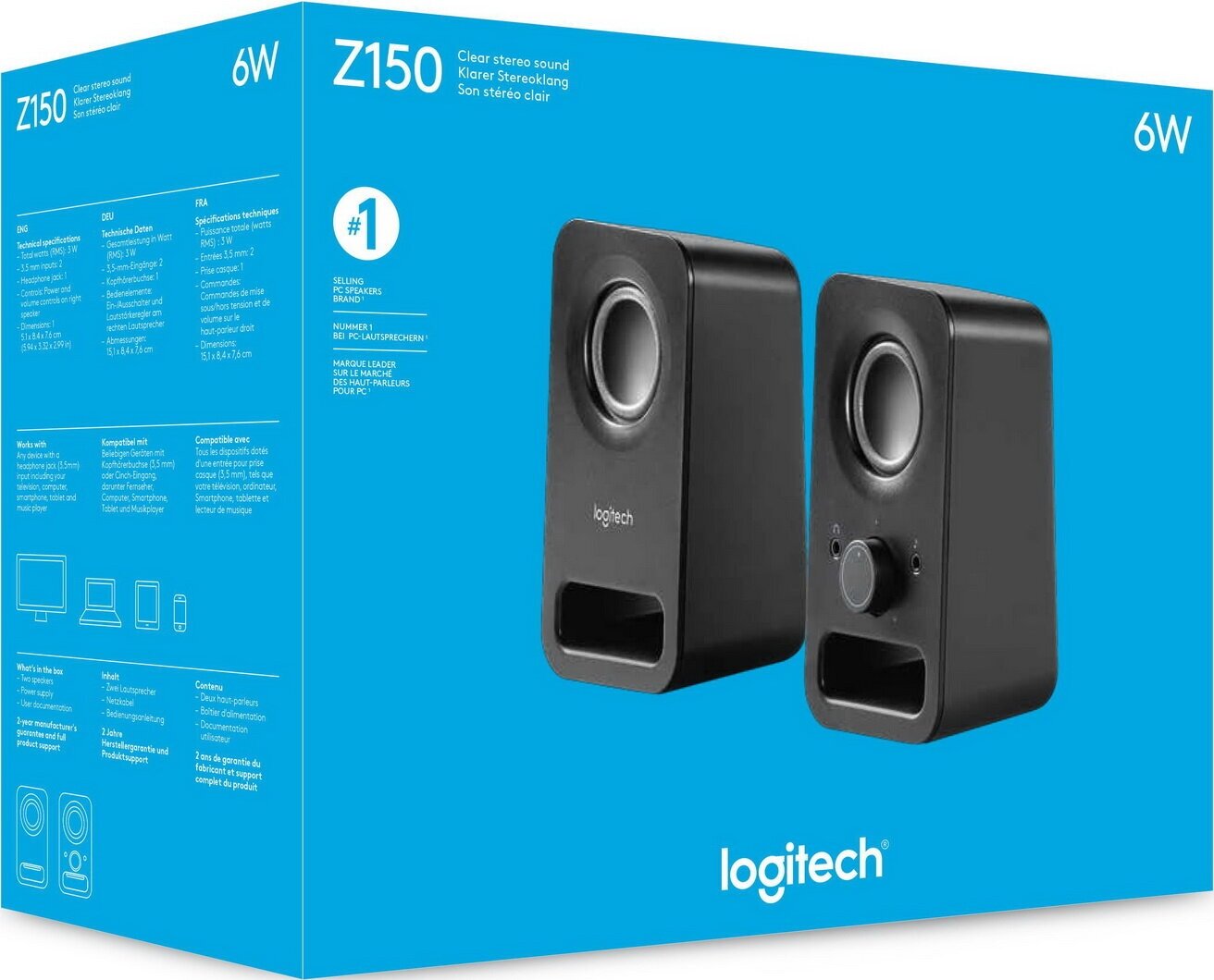 Фронтальные колонки Logitech Z150