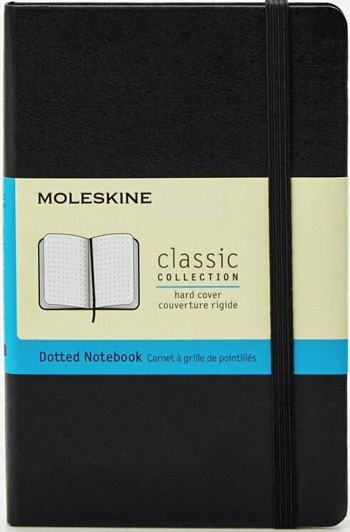 Блокнот Moleskine CLASSIC MM713 9x14см 192стр. в точку, твердая обложка, черный