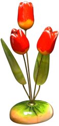 Сувенир из селенита "Цветы Тюльпаны" малые 3 цветка
