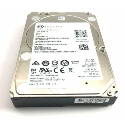 Жесткий диск Seagate 1FE210 900Gb 10000 SAS 25 HDD 5205500₽