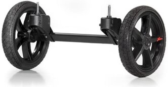 Комплект больших передних колес Hartan Quad system для коляски Sky, черно-оранжевый