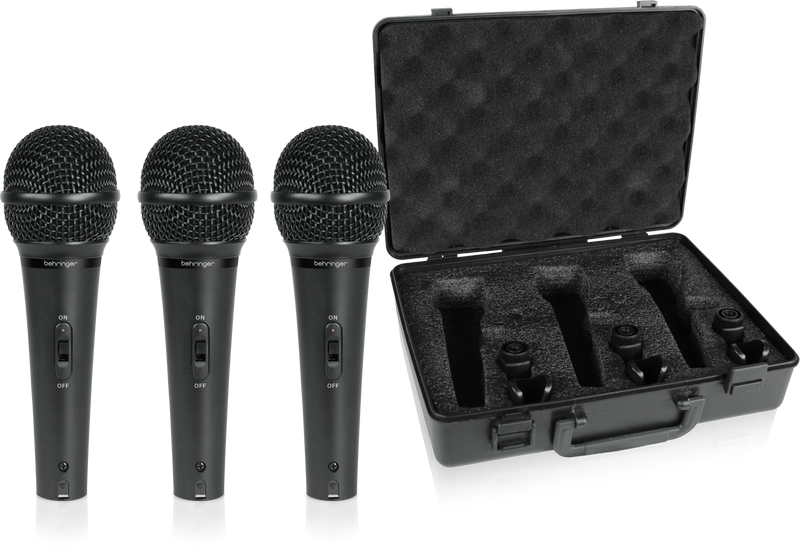 Микрофонный комплект BEHRINGER XM1800S, разъем: XLR 3 pin (M), черный, 3 шт - фото №10