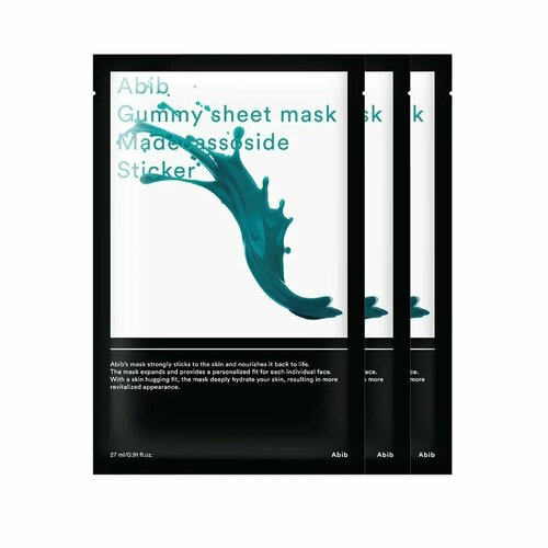 ABIB Набор тканевых масок для лица Gummy Sheet Mask Madecassoside Sticker (3 шт) abib набор тканевых масок для лица gummy sheet mask madecassoside sticker 3 шт