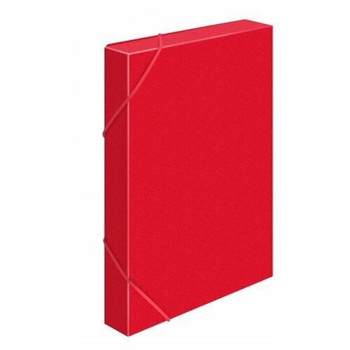 Папка-короб Бюрократ -BA40/07RED, пластик, 40мм, A4, красный