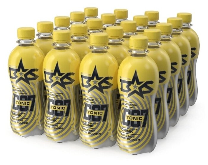 Тонизирующий безалкогольный напиток Binasport "Тонус 007" 20 шт по 330 мл со вкусом лимона